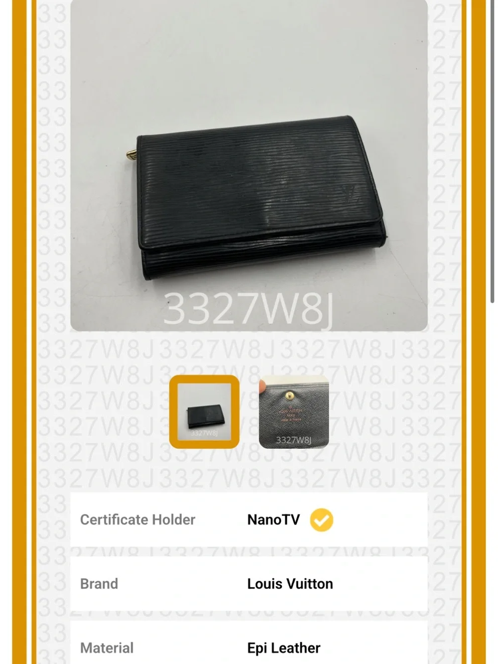 Authentic Louis Vuitton Black Epi Leather Clutch Wallet